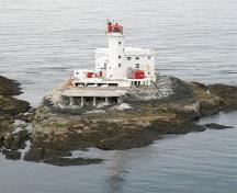 Aerial view of Triple Islands Lighthouse, 2010.; Kraig Anderson - lighthousefriends.com