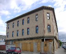View of the National Hotel from the southeast (June 2003); Alberta Culture and Community Spirit, Historic Resources Management Branch, 2003
