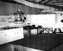 Interior view of the Cuthead Warden Cabin, 1996.; Parks Canada Agency / Agence Parcs Canada, 1996