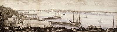 Aquarelle du Chantier Davie, vers 1847-1849
