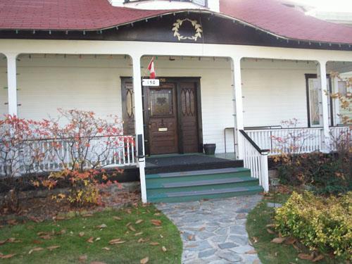 Exterior detail view of front door, 2007