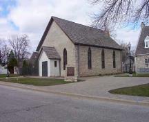 Vue en angle du lieu historique national du Canada de l'Église-African Methodist Episcopal Nazrey, après les rénovations.; Agence Parcs Canada / Parks Canada Agency