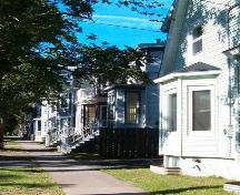 Looking north toward Spring Garden Road from east side of street; Carlton Victorian Streetscape, Halifax, 2005.; Heritage Division, NS Dept. of Tourism, Culture and Heritage, 2005