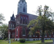 St. Mark's Anglican Church, corner of Gottingen and Russell Streets view of flanking towers, Halifax, Nova Scotia, 2005.; Heritage Division, NS Dept. of Tourism, Culture, and Heritage, 2005.