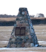 Carin at the site of the Battle of Tourond's Coulee / Fish Creek; Parks Canada | Parcs Canada