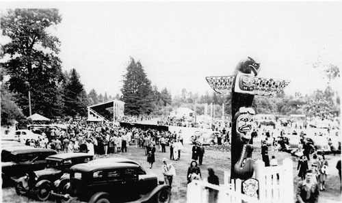 View of fairgrounds, ca. 1940